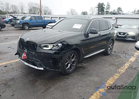 2022 BMW X3 xDrive30I z USA, uszkodzony, nr VIN 5UX53DP00N9N35146